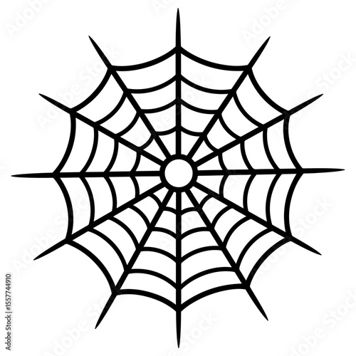Graphic spiderweb illustration, perfect for Halloween and autumn decoration themes