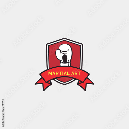 mma martial arts studio logo design vector