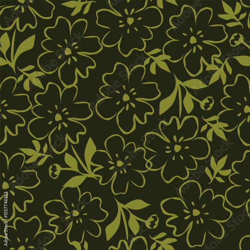 Cute feminine seamless watercolor pattern with little tiny wildflowers, hand drawn
