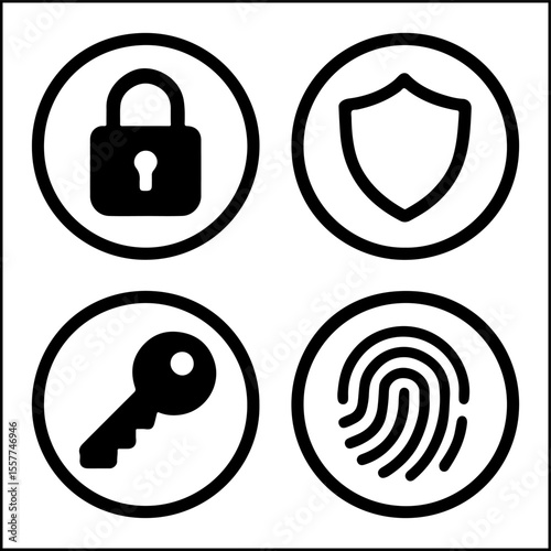 Security icons vector