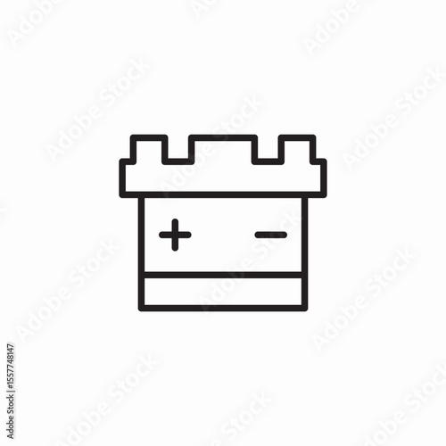 battery poles icon sign vector