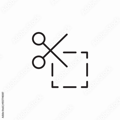 crop shape icon sign vector