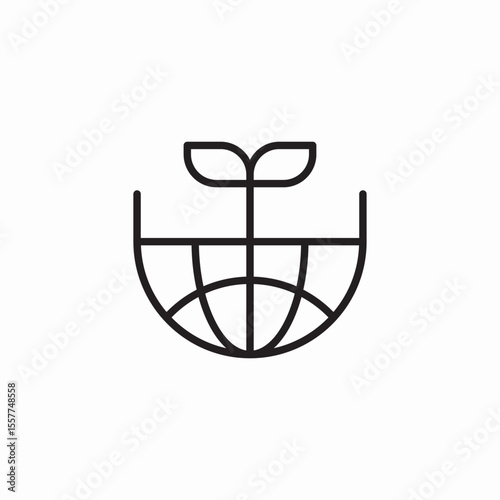 earth green care icon sign vector