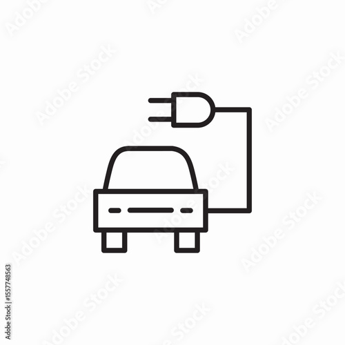 electric car icon sign vector