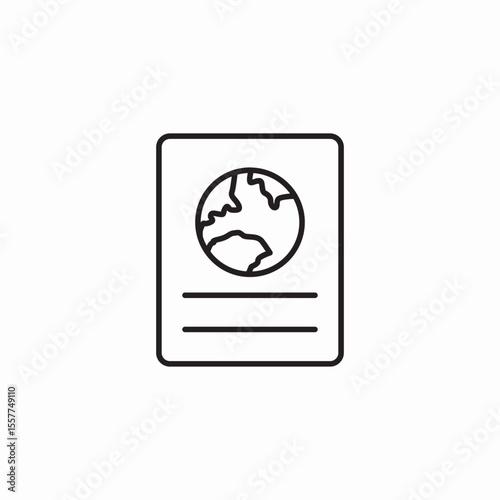 passport book icon sign vector