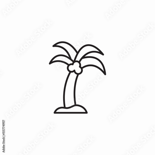 palm tree icon sign vector