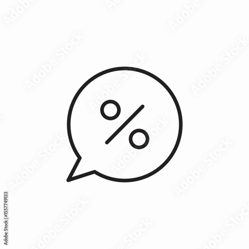 percentage discussion icon sign vector