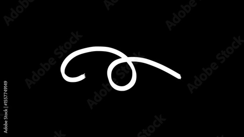 Animated arrows with drawing effect. Video clip with alpha channel.