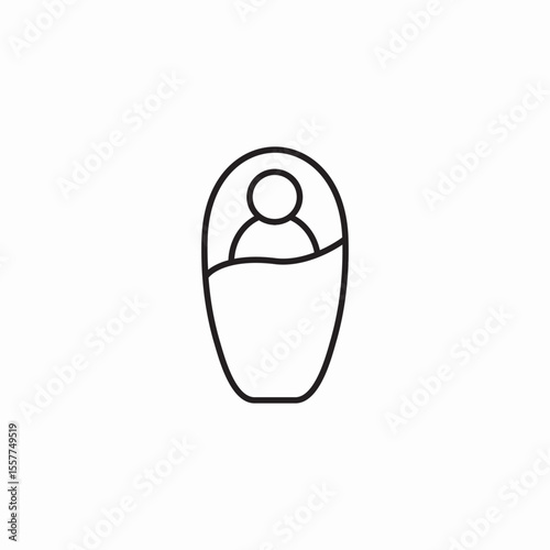 sleeping bag icon sign vector