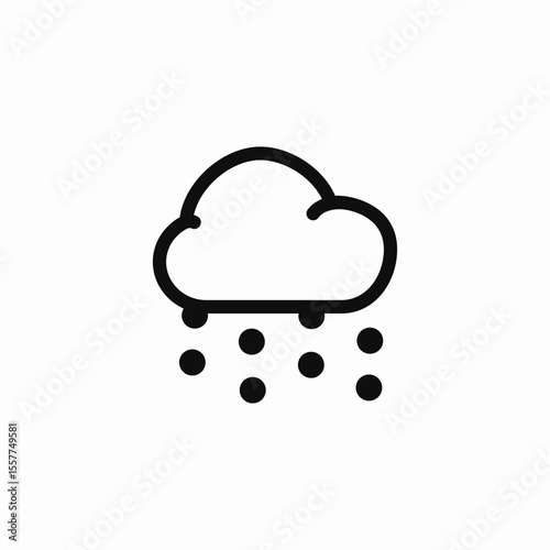 snowy weather icon sign vector