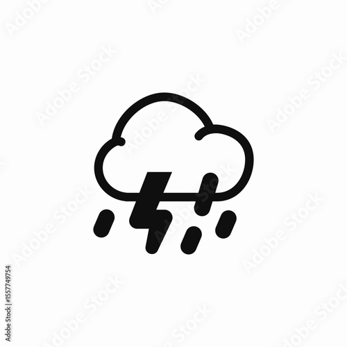 storm weather icon sign vector