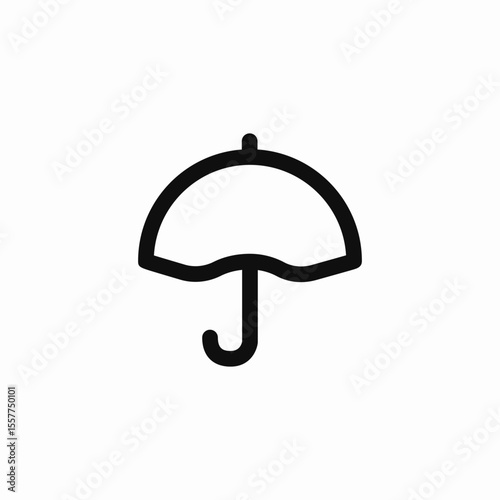 umbrella protection icon sign vector