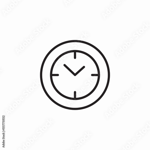 wall time clock icon sign vector
