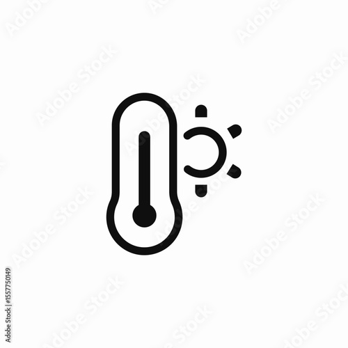 warm temperature icon sign vector