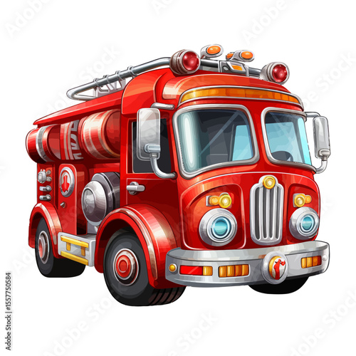 red fire truck