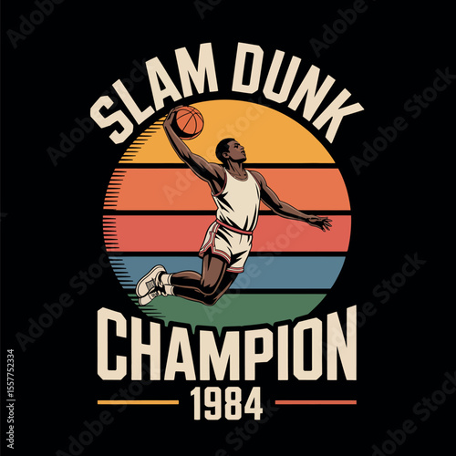 Vintage Basketball T-Shirt Graphic