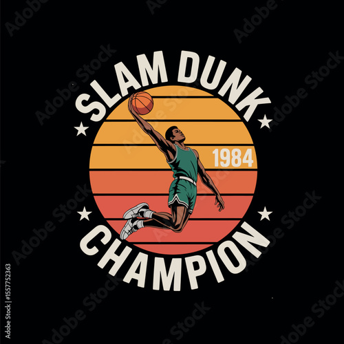 Vintage Basketball T-Shirt Graphic