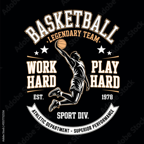 Vintage Basketball T-Shirt Graphic