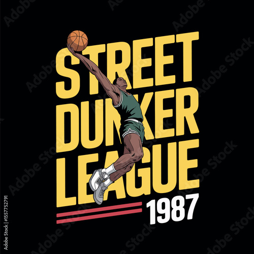 Vintage Basketball T-Shirt Graphic