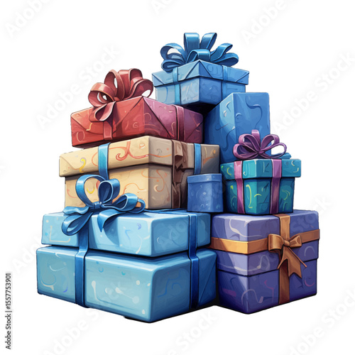 gift boxes on white background