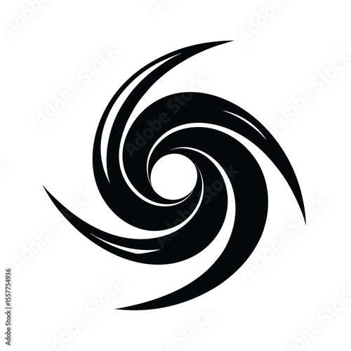 Abstract spiral logo vector illustration swirling motion design Vector illustration