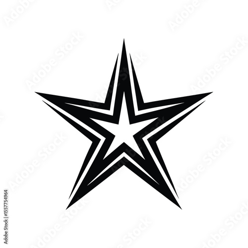 Abstract star logo vector illustration sharp angle design Vector illustration
