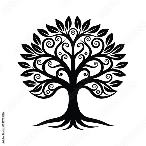 Abstract tree of life logo vector illustration spiritual design Vector illustration