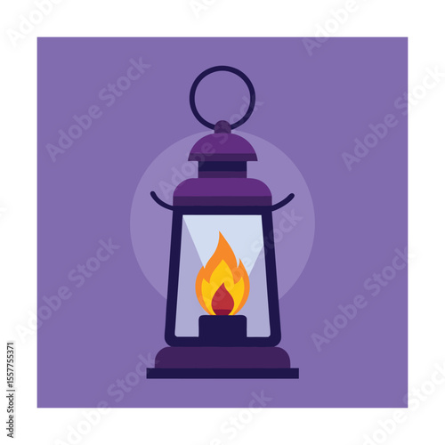 Purple lantern flame