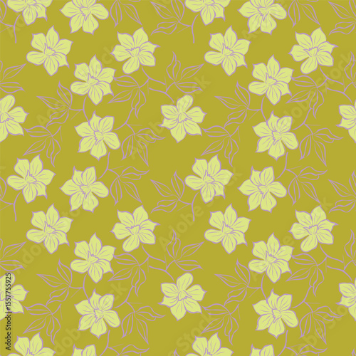 cute flower pattern image for fabric textile or wall decoration