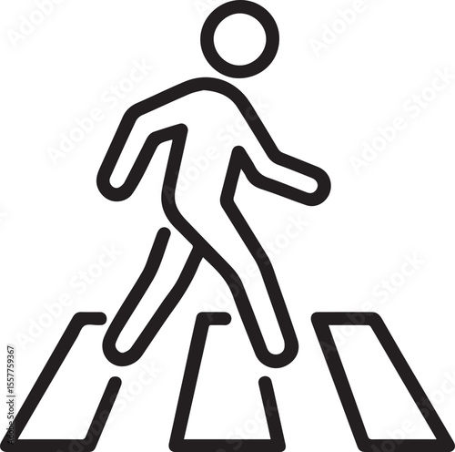 zebra crossing icon vector illustration