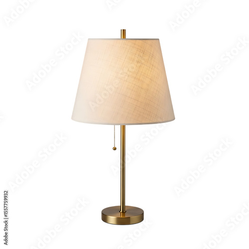 Shop modern brass table lamp with white shade for bedroom living room home office decor lighting fixture