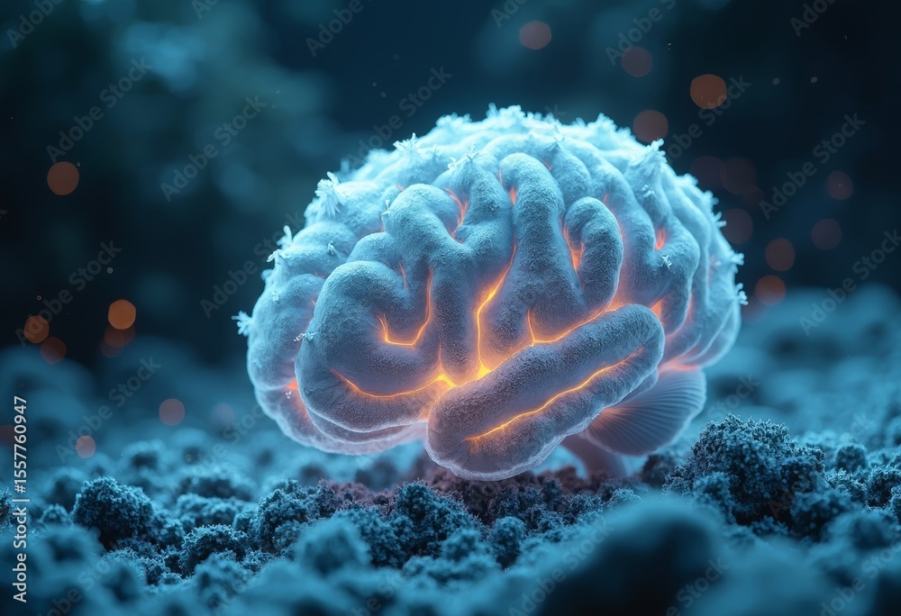 Obraz premium Close up of Brain Model Art