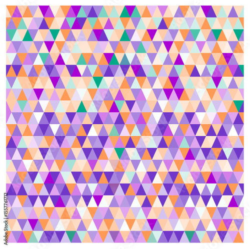 Geometric pattern in purple, green and orange, vector illustration eps10