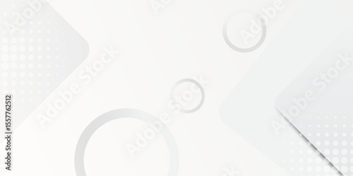 Abstract white background. Minimal geometric white light background abstract design. Suit for booklet, brochure, banner, poster, website, flyer, cover, corporate, backdrop. Vector illustration
