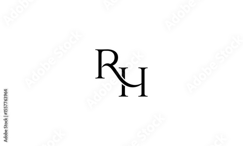 RH initial letters, monogram logo