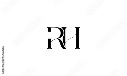 RH initial letters, monogram logo