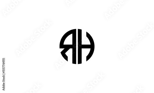 RH initial letters, monogram logo