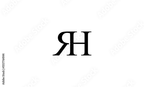 RH initial letters, monogram logo
