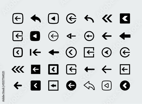 Left direction arrow icons