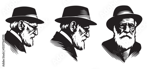 Sigmund Freud Vector Portrait Illustration Psychoanalysis Pioneer History Art