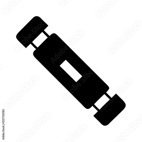 Fuse icon black and white flat vector design on white background
