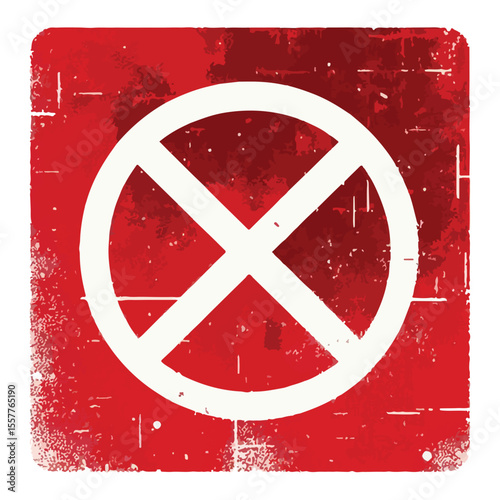Prohibited Sign Illustration Symbolizes Restriction and the Act of Stopping