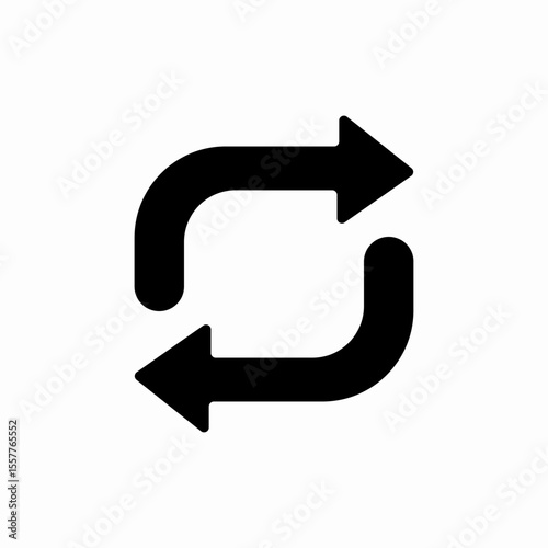  repeat loop circular arrow icon vector sign