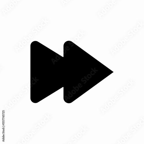 skip forward next track icon vector sign