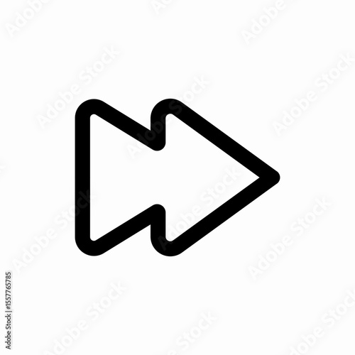 skip forward next track icon vector sign