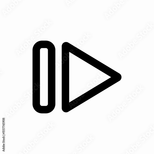 skip forward next track icon vector sign