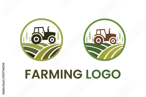 farming logo design template, Agro farm vector logo