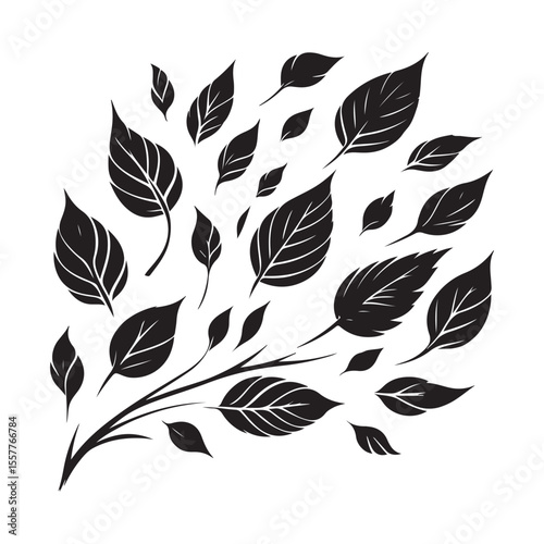 Falling leaves vector illustration design for autumnal concepts ideas