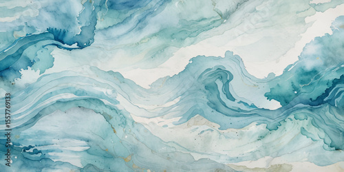 Sea water ocean wave vector background. Blue water ocean sea wave seamless background. Water ocean wave white and soft blue aqua, teal texture	
