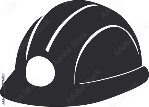 Hardhat Element Icon, Editable PNG Vector Illustration. Construction Worker Silhouette:  Black and White Icons, Engineering, Building, Industrial, Safety, Gear, Crane, Cityscape,  Heavy Machinery.